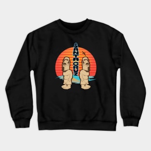 Santa Cruz California Maori Statue Crewneck Sweatshirt